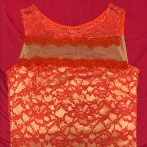 Red/Orange Lace Dress